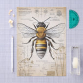 ヴィンテージビー図 薄葉紙 (クラフト)