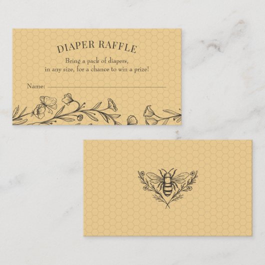 ヴィンテージビー山花おむつラッフルインサートカード 名刺 (正面/裏面)