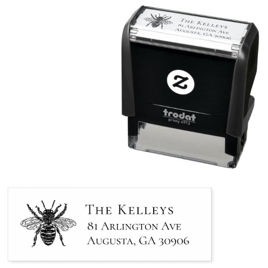 ヴィンテージビー差出人住所スタンプ セルフインキングスタンプ (インサイチュ)