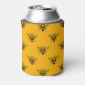 ヴィンテージビー柄、黒黄。 缶クーラー (缶裏面)