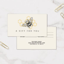 ヴィンテージビー素朴ロゴギフトカード