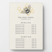 ヴィンテージビー素朴ロゴHoneybee価格メニュー フォトプラーク (正面)