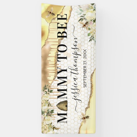 ヴィンテージビー赤ちゃんシャワー 横断幕 (縦)