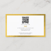 ヴィンテージビー金ゴールドハニークイーンQRコード 名刺 (裏面)