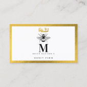 ヴィンテージビー金ゴールドハニークイーンQRコード 名刺 (正面)