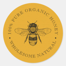 ヴィンテージビー |ハニオーガニックー |レトロクラシックラウンド ラウンドシール