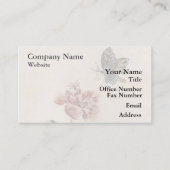 ヴィンテージビー、バタフライ、ポピー水彩 名刺 (正面)