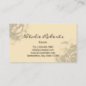 ヴィンテージビー&フラワーイラストレーションファームビーキーパー 名刺 (裏面)