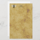 ヴィンテージビー#2動揺してアンティーク背景 便箋 (正面/裏面)