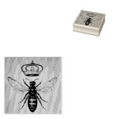 ヴィンテージビーNo.3王冠ウォーターカラーアート ラバースタンプ (押印)