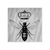 ヴィンテージビーNo.3王冠ウォーターカラーアート ラバースタンプ (インプリント)