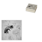 ヴィンテージビーNo. 4タンデリオンウォーターカラーアート ラバースタンプ (押印)