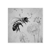 ヴィンテージビーNo. 4タンデリオンウォーターカラーアート ラバースタンプ (インプリント)