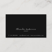 ヴィンテージピアニスト音楽先生名刺 名刺 (裏面)