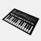 "ヴィンテージピアノのDoormat，ピアノ愛好家のギフト，音楽マット ドアマット (アングル)