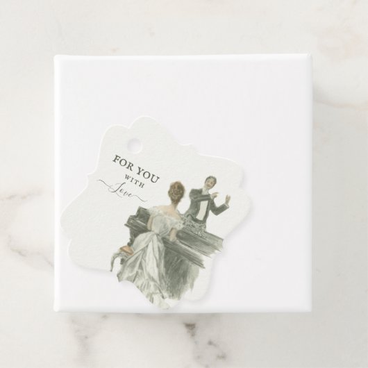 ヴィンテージピアノウィメンスケッチギフトラベル フェイバータグ (インサイチュ)