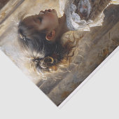 ヴィンテージピアノガールロマンチックなストーリーブックミュージックシーン 薄葉紙 (詳細)