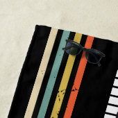 ヴィンテージピアノキーボパーソナライズされたードミュージシャン ビーチタオル (インサイチュ)