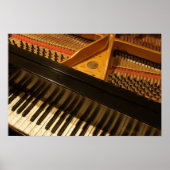 ヴィンテージピアノキーボ絵画ード ポスター (正面)