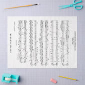 ヴィンテージピアノデュエットシート音楽の分離 薄葉紙 (クラフト)