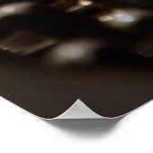 ヴィンテージピアノピンブロックとストリングスプリント ポスター (角)