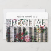 ヴィンテージピアノフローラデザインリサイタル、音楽イベント 招待状 (正面)