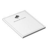 ヴィンテージピアノミニマリストホワイトノートパッド ノートパッド (アングル)