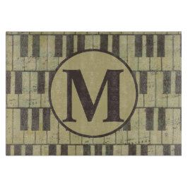 ヴィンテージピアノ鍵ピアニストモノグラムピアノ奏者 カッティングボード