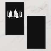 ヴィンテージピアノ鍵レトロ鍵盤演奏ミュージシャン 名刺 (正面/裏面)