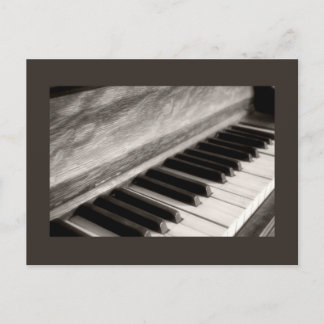 ヴィンテージピアノ鍵写真 ポストカード