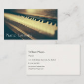 ヴィンテージピアノ/ピアニスト写真 – 名刺 (正面/裏面)