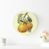 ヴィンテージピアーズ – カフランスのントリーホームデコール ラージ壁時計 (ホーム)