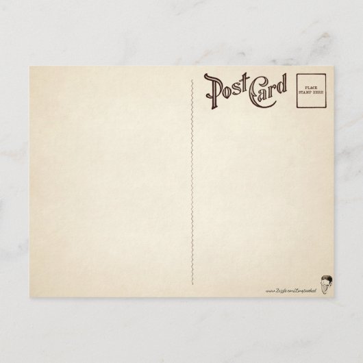 ヴィンテージピエロあいさつ葉書 ポストカード (裏面)