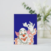 ヴィンテージピエロあいさつ葉書 ポストカード (スタンド正面)