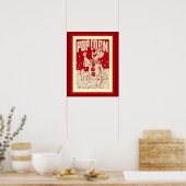 ヴィンテージピエロとポップコーンポスター ポスター (キッチン)