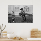 ヴィンテージピエロと馬 ポスター (キッチン)