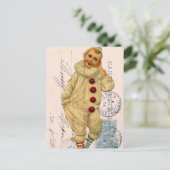 ヴィンテージピエロはがきデジタルアート ポストカード (スタンド正面)