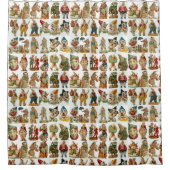 ヴィンテージピエロオン白 シャワーカーテン (正面)