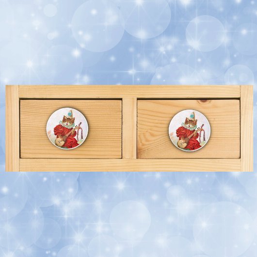 ヴィンテージピエロジェスターミュージシャンキャットマンドリン セラミックノブ