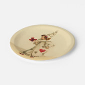 ヴィンテージピエロバレンタインデー ペーパープレート (アングル)