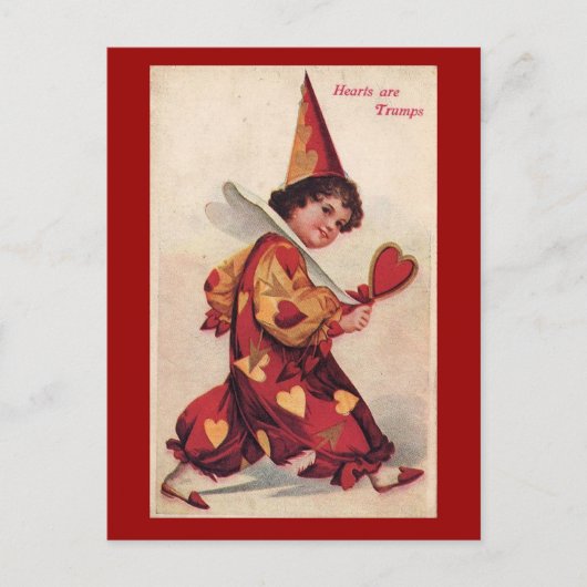 ヴィンテージピエロバレンタインポストカード シーズンポストカード (正面)