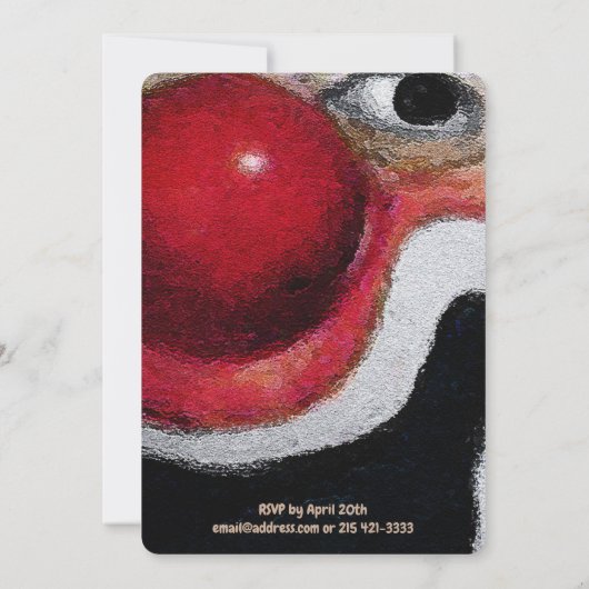 ヴィンテージピエロパーティの招待状 招待状 (裏面)