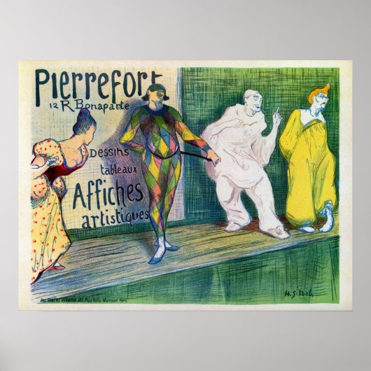 ヴィンテージピエロフランスのテーマギャラリー ポスター (正面)