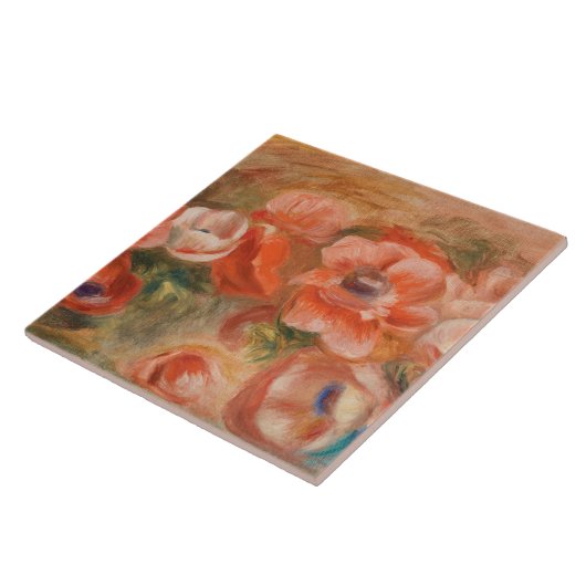 ヴィンテージピエールオーガストルノアールブルーピンクアネモネス タイル (側面)