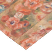 ヴィンテージピエールオーガストルノアールブルーピンクアネモネス テーブルクロス (アングル)