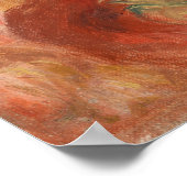 ヴィンテージピエールオーガストルノアールブルーピンクアネモネス ポスター (角)