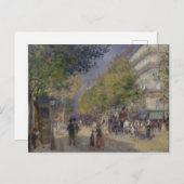 ヴィンテージピエールオーギュストルノアールザグランズブルバル ポストカード (正面/裏面)