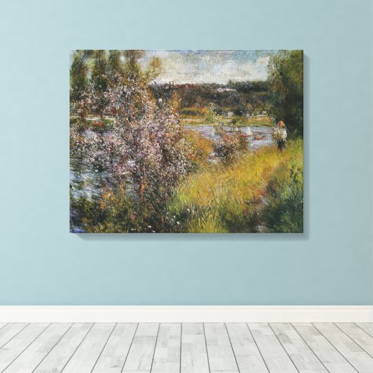 ヴィンテージピエールオーギュストルノアールザセーヌアットチャトー キャンバスプリント (インサイチュ (ウッドフロア))