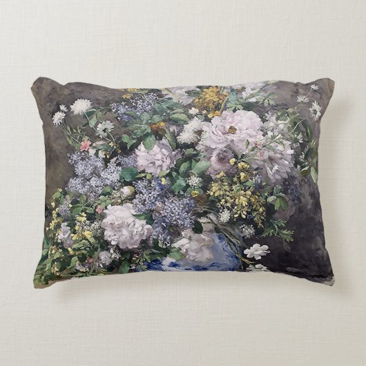 ヴィンテージピエールオーギュストルノアール春ブーケ アクセントクッション (正面)