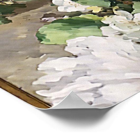 ヴィンテージピエールオーギュストルノアール春ブーケ ポスター (角)